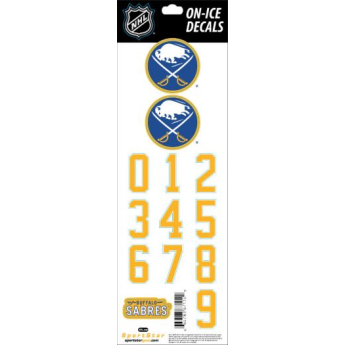 Buffalo Sabres samolepky na helmu Decals Yellow