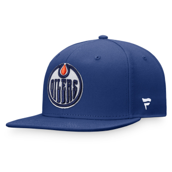 Edmonton Oilers čepice flat kšiltovka Core Snapback blue