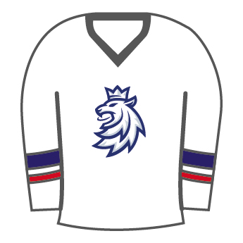 Hokejové reprezentace odznak Czech Republic White lion jersey