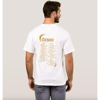 Hokejové reprezentace pánské tričko HOŠI DĚKUJEM Ice Hockey World Championship Czechia MS 2024 GOLD EDITION White