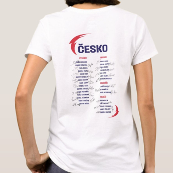 Hokejové reprezentace dámské tričko Ice Hockey World Championship Czechia MS 2024 White
