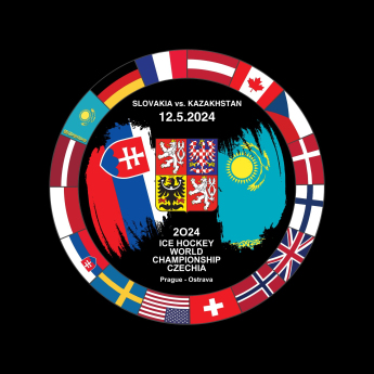 Hokejové reprezentace puk Ice Hockey World Championship Czechia MS 2024 Dueling 12.5.2024 Slovakia vs. Kazakhstan