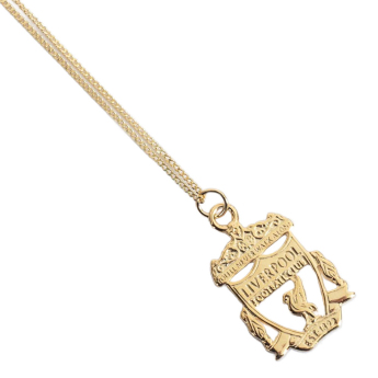 FC Liverpool řetízek na krk s přívěškem 18ct Gold Plated on Silver Crest