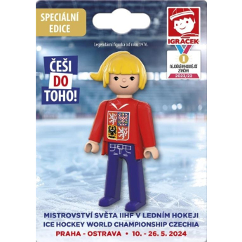 Hokejové reprezentace figurka woman ms hockey fan red