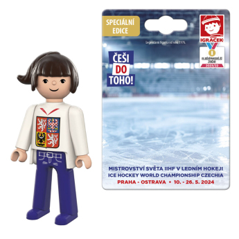 Hokejové reprezentace figurka Woman hockey fan white