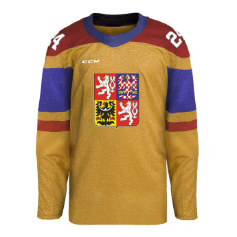 Hokejové reprezentace hokejový dres Ondřej Palát #18 2024 CCM Fandres replica gold