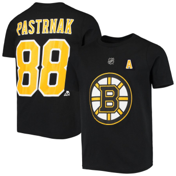Boston Bruins dětské tričko David Pastrňák Flat Alt.Captains N&N B