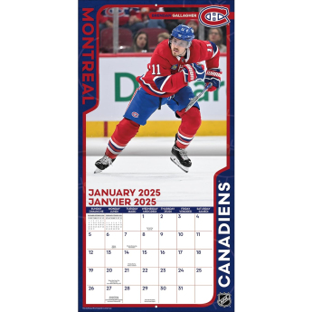 Montreal Canadiens kalendář 2025 Wall Calendar