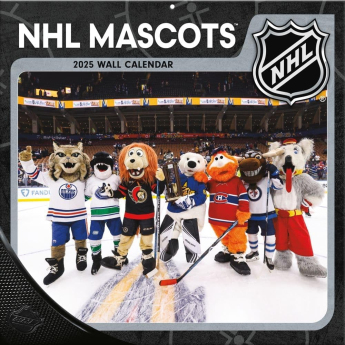 NHL produkty kalendář Mascots 2025 Wall Calendar
