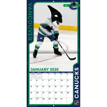 NHL produkty kalendář Mascots 2025 Wall Calendar