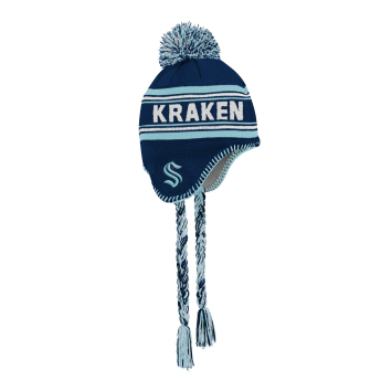 Seattle Kraken dětská zimní čepice Jacquard Tassel Knit With Pom