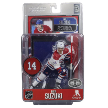 Montreal Canadiens figurka Nick Suzuki #14 Figure SportsPicks 2023/2024 Season Away Jersey