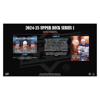 NHL boxy hokejové karty NHL 2024-25 Upper Deck Series 1 Tin Box