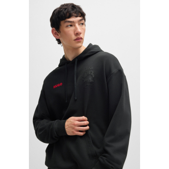 Visa Cash App RB pánská mikina s kapucí Hugo small logo black F1 team 2024