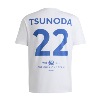 Visa Cash App RB pánské tričko Yuki Tsunoda white F1 Team 2024
