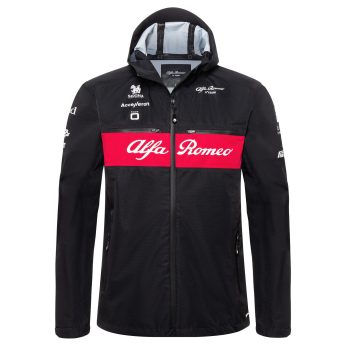 Alfa Romeo Racing pánská bunda s kapucí Rain official black F1 Team 2023
