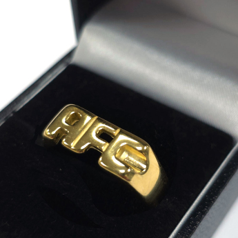 FC Arsenal prsten 18ct Gold Plated on Silver AFC Ring - U