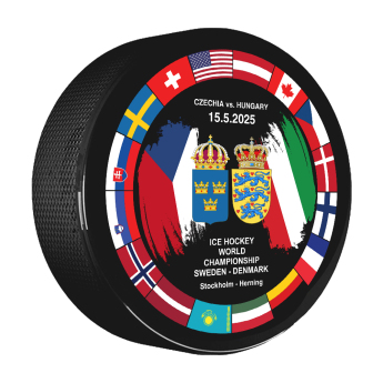 Hokejové reprezentace puk Ice Hockey World Championship Sweden | Denmark MS 2025 Dueling 15.05.2025 Czechia vs. Hungary