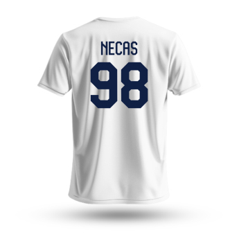 Hokejové reprezentace pánské tričko Czech republic Martin Nečas #98 National Emblem 2025 white