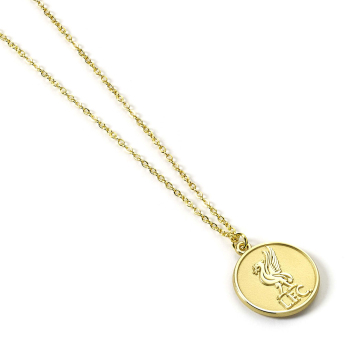 FC Liverpool přívěšek na krk Gold Finish Crest Necklace