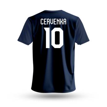 Hokejové reprezentace pánské tričko Czech Republic Roman Červenka #10 National Emblem 2025 navy