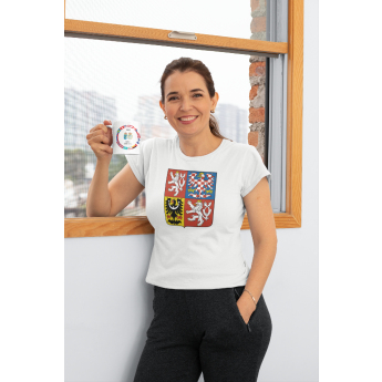 Hokejové reprezentace dámské tričko Czech Republic David Pastrňák #88 National Emblem 2025 White