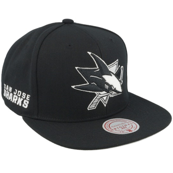 San Jose Sharks čepice flat kšiltovka Evergreen Black White Snapback