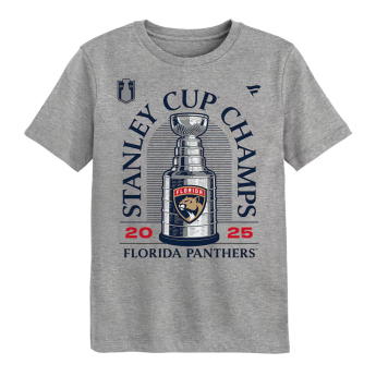 Florida Panthers dětské tričko 2025 Stanley Cup Champions Locker Room gray