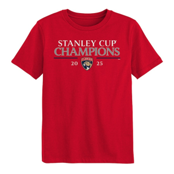 Florida Panthers dětské tričko 2025 Stanley Cup Champions Signature Roster red