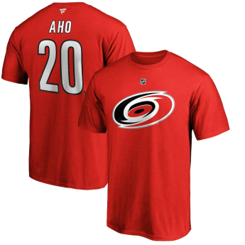 Carolina Hurricanes pánské tričko Sebastian Aho #20 Name & Number red
