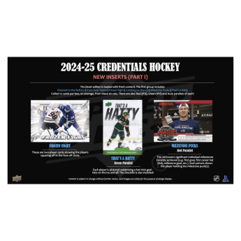 NHL boxy hokejové karty NHL 2024-2025 Upper Deck Credentials Hobby Box