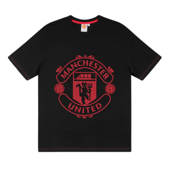 Manchester United pánské pyžamo Short Crest black