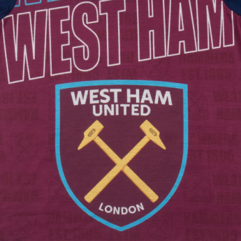 West Ham United dětské pyžamo Text claret