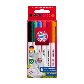 Bayern Mnichov dětské textilní fixy 6 textilmarker