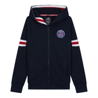 Paris Saint Germain dětská mikina s kapucí Zip blue