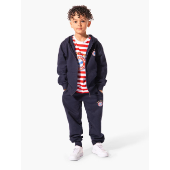 Bayern Mnichov dětská mikina s kapucí Hooded Zip navy