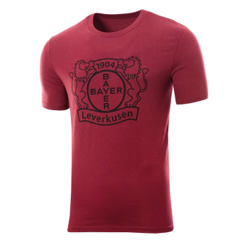 Bayer 04 Leverkusen pánské tričko Logo burgundy