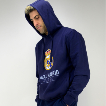 Real Madrid pánská mikina s kapucí No25 Crest navy