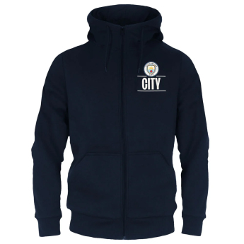 Manchester City pánská mikina s kapucí SLab zip navy