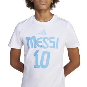 Lionel Messi dětské tričko MESSI Name and number white