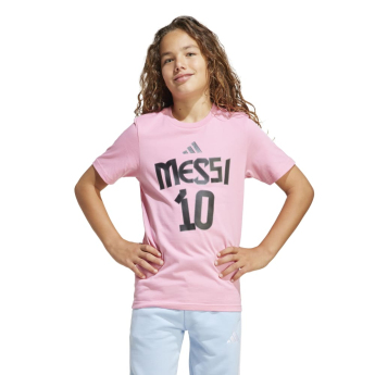 Lionel Messi dětské tričko MESSI Name and number pink