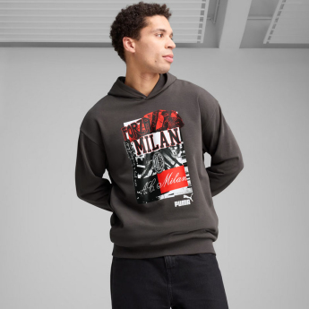 AC Milan pánská mikina s kapucí ftblNRGY gray