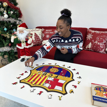 FC Barcelona dřevěné puzzle Crest 270 pcs