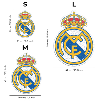Real Madrid dřevěné puzzle Crest 150 pcs