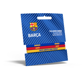 FC Barcelona gumový náramek 3pack Tricolor