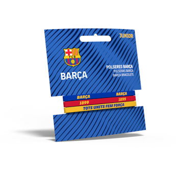 FC Barcelona dětský gumový náramek 3pack Tricolor