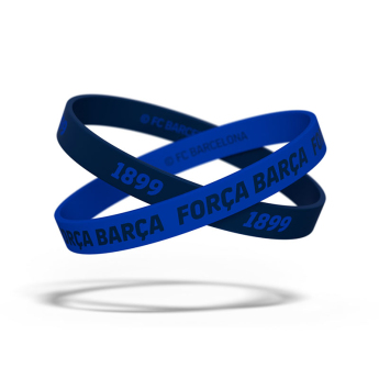 FC Barcelona gumový náramek Locked blue