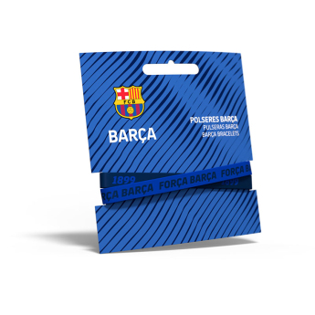 FC Barcelona gumový náramek Locked blue