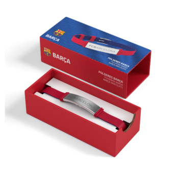 FC Barcelona silikonový náramek fashion red