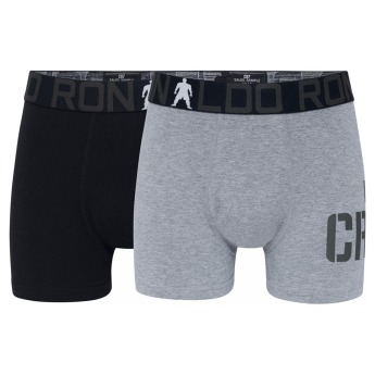 Cristiano Ronaldo dětské boxerky 2pack CR7 Bamboo black-grey